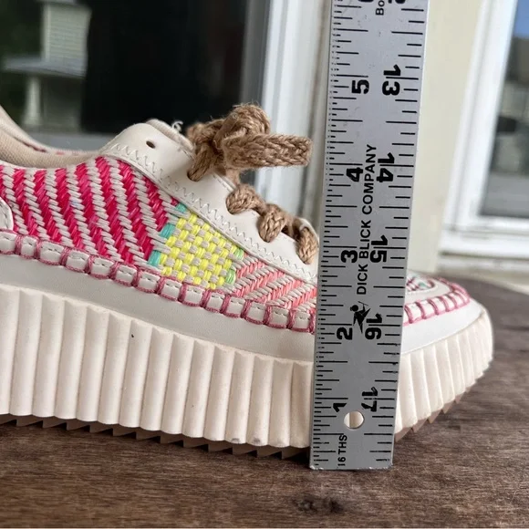 Dolce Vita Daran Woven Womens Platform Wedge Sneakers Sz9M *NO INSOLES* - Picture 14 of 14